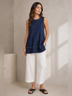 J. Jill Navy Sleeveless Tunic size XS coastal